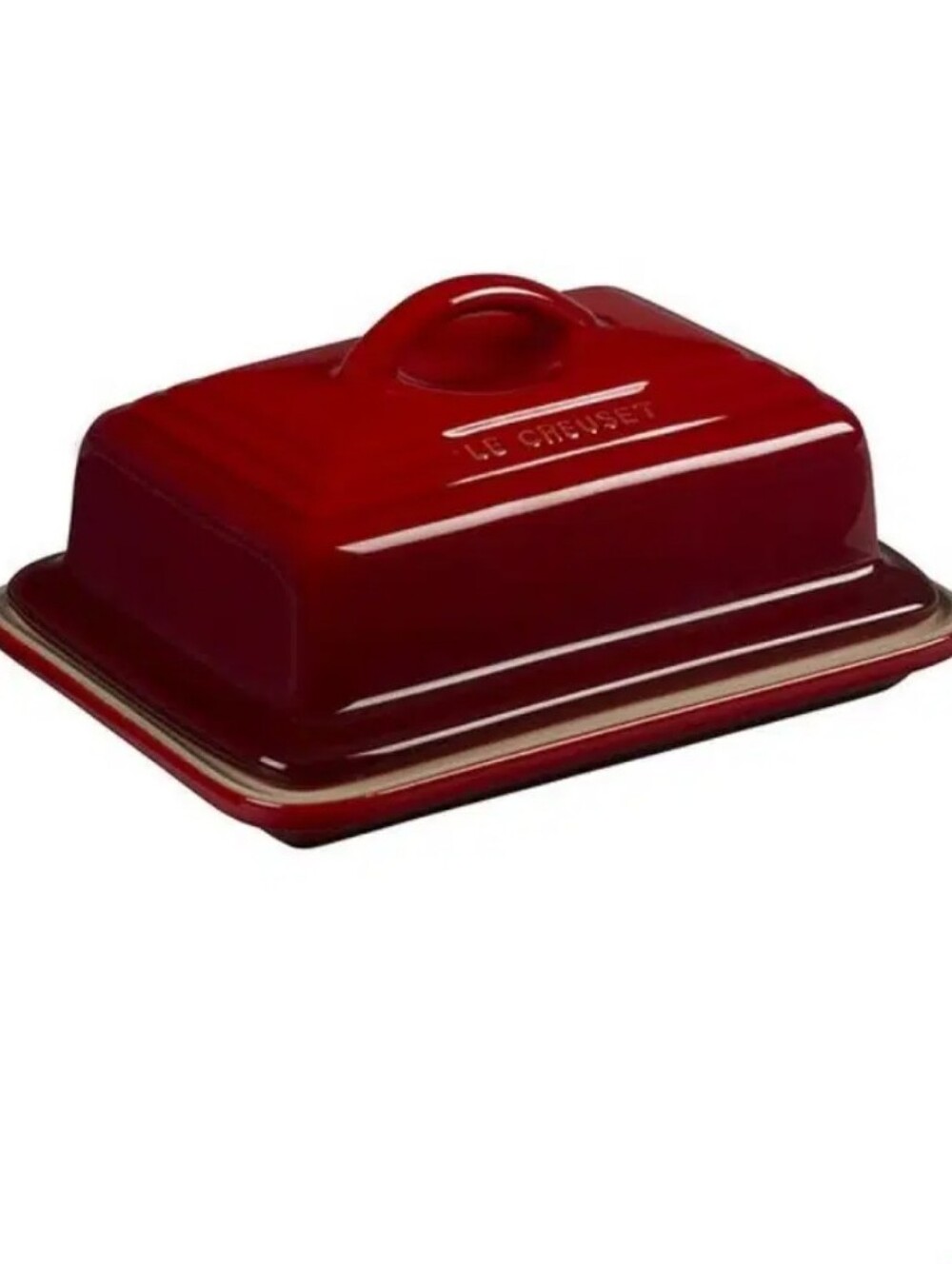 Le Creuset Heritage Stoneware Butter Dish | Cerise/Cherry Red